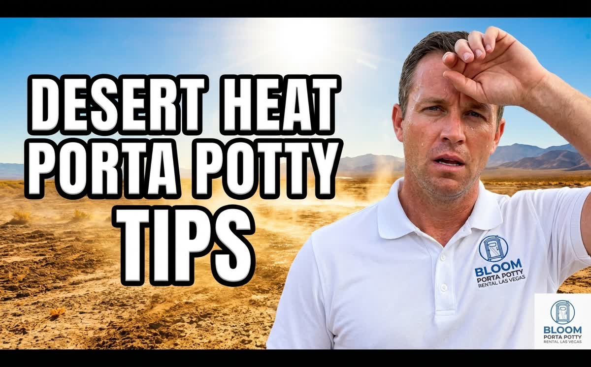 Porta potty rental in Las Vegas desert heat