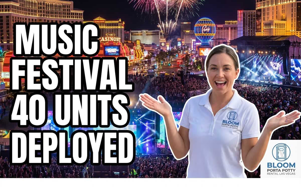 Community music festival porta potty deployment